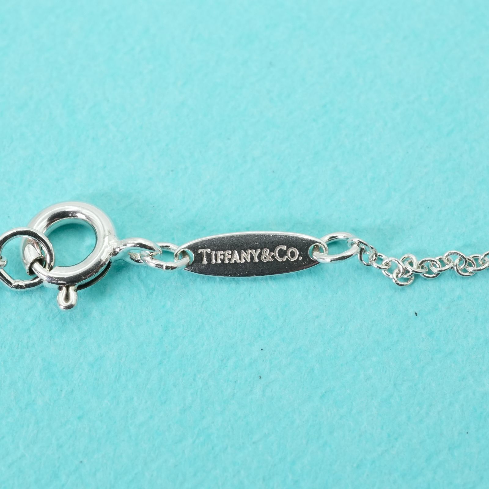 極美品11mm ティファニー オープンハート シルバー ネックレス/25-445