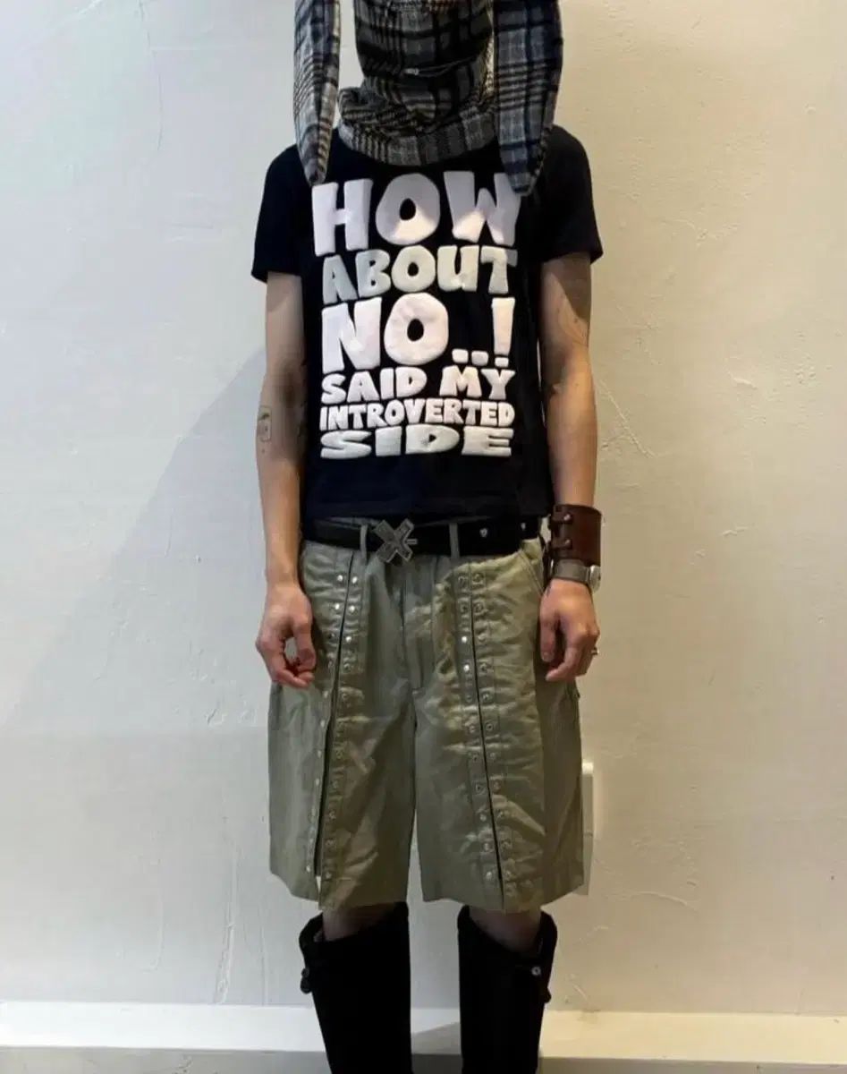ジェノリ Tシャツ HOW ABOUT NO TEE 半袖Tシャツ ブラック