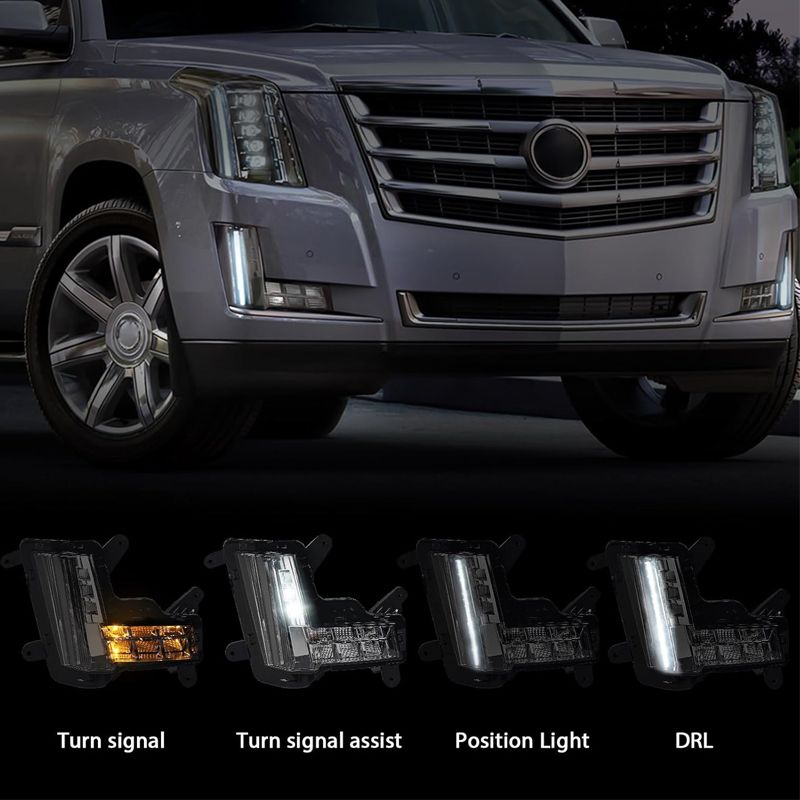 キャデラック エスカレード ESV 2015〜2020 フォグランプ DRL LED