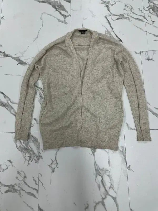 ヴィンス グレー カシミア 100% オープン カーディガン