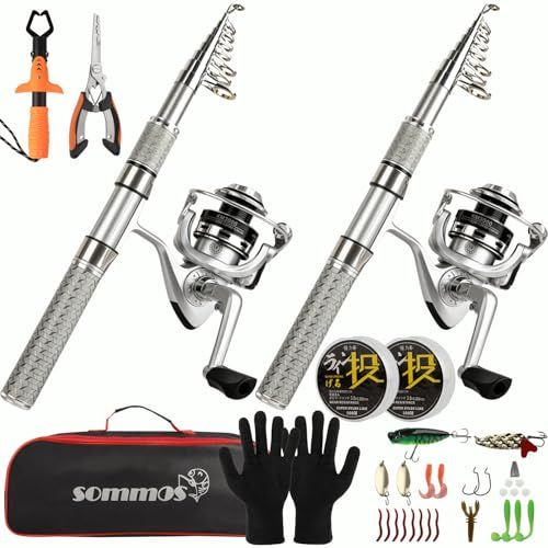 【2本セット】釣りセット 釣り竿 2.1m 投げ竿 カーボンロード スピニングリール プライヤー グリップ ルアー 釣り糸 収納袋付き 海釣 川釣 淡水釣 携帯便利 初心者向けpms 816cf4da