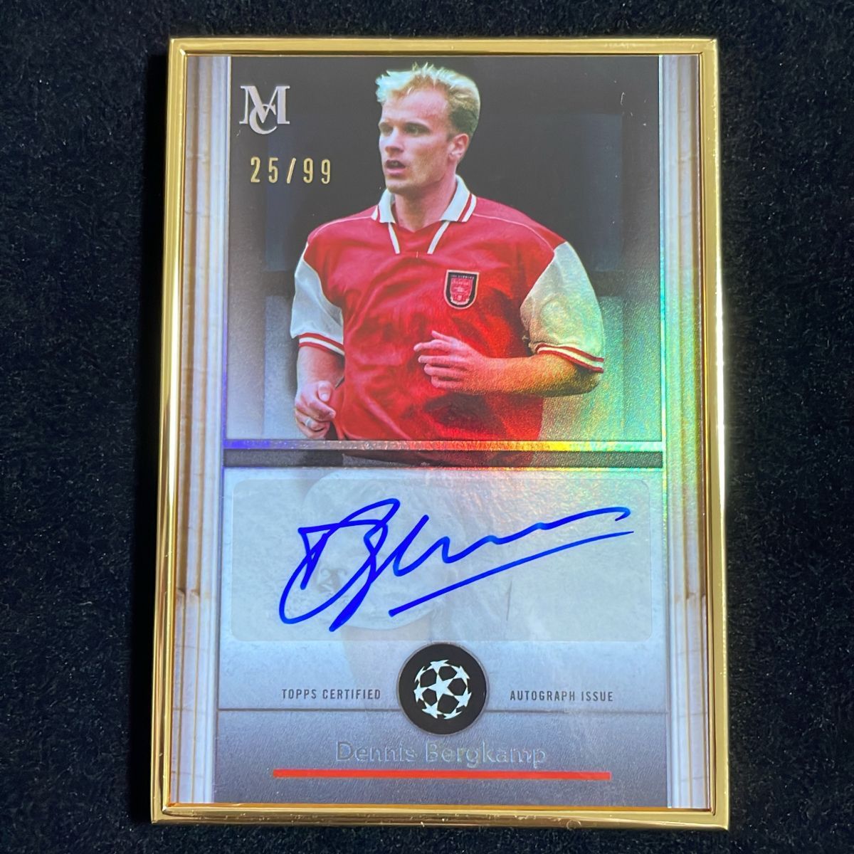 Dennis Bergkamp デニス・ベルカンプ Topps Museum UCC 2024-25 /99 Auto 直筆 サイン Arsenal