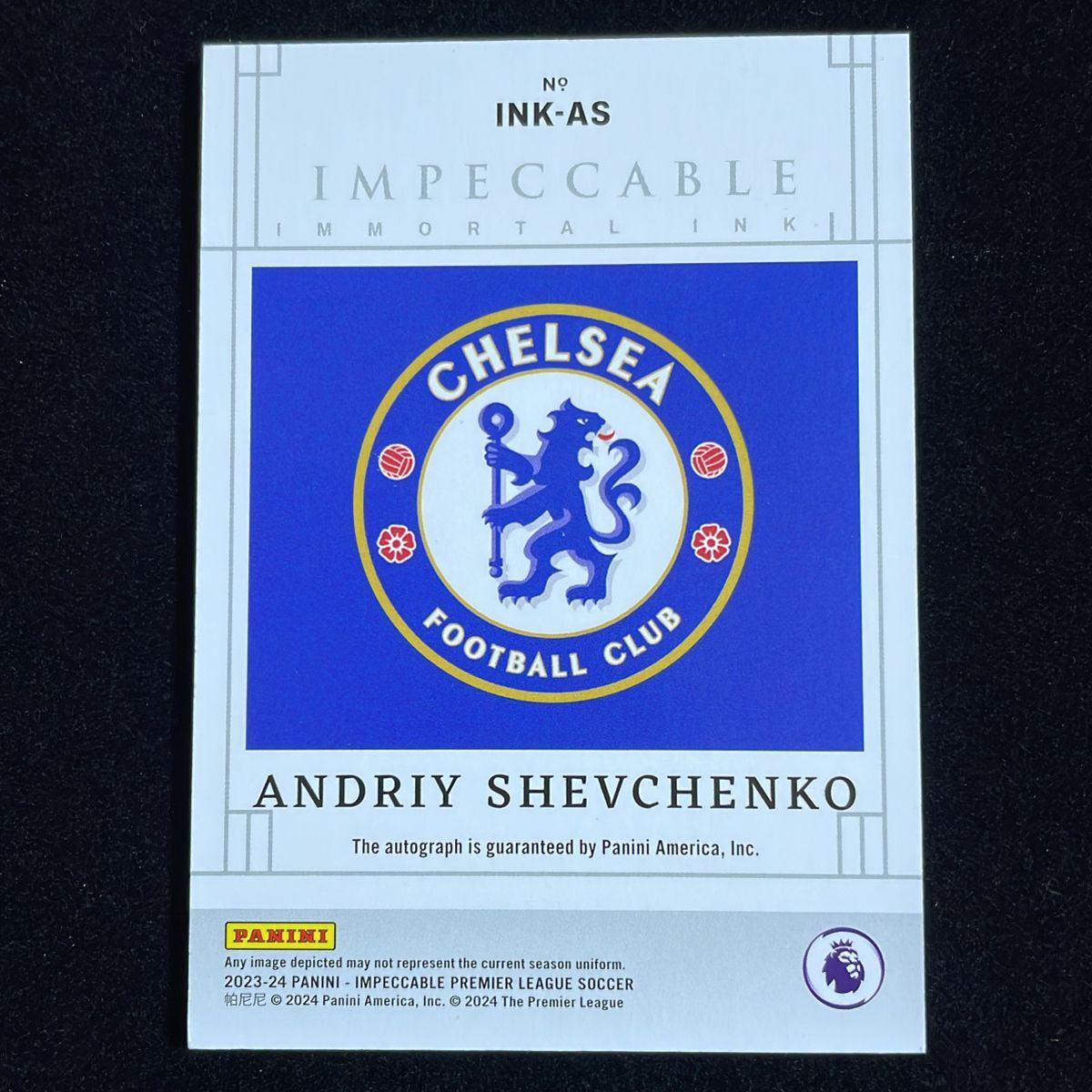 Andriy Shevchenko アンドリー・シェフチェンコ Panini Impeccable