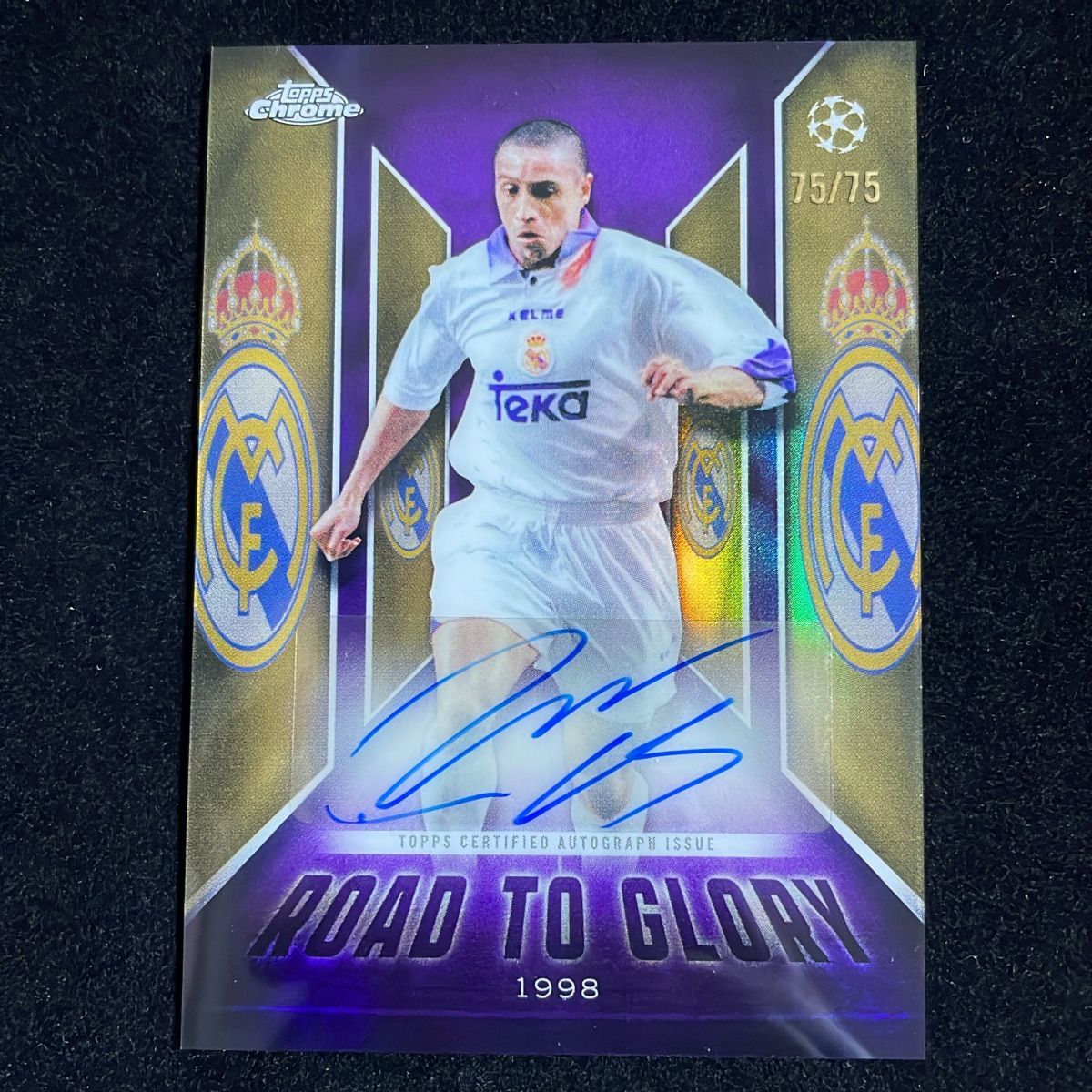 【Last Number 75/75】Roberto Carlos ロベルト・カルロス Topps Chrome Road To Glory 2025-26 /75 Purple Refractor Auto サイン 直筆 Real Madrid 14,400円