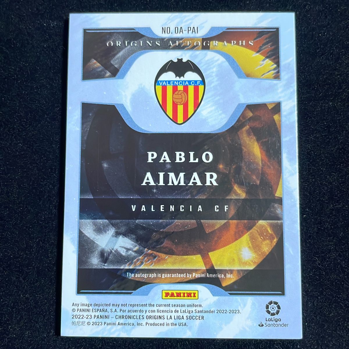 Pablo Aimar パブロ・アイマール Panini Chronicles Origins La Liga
