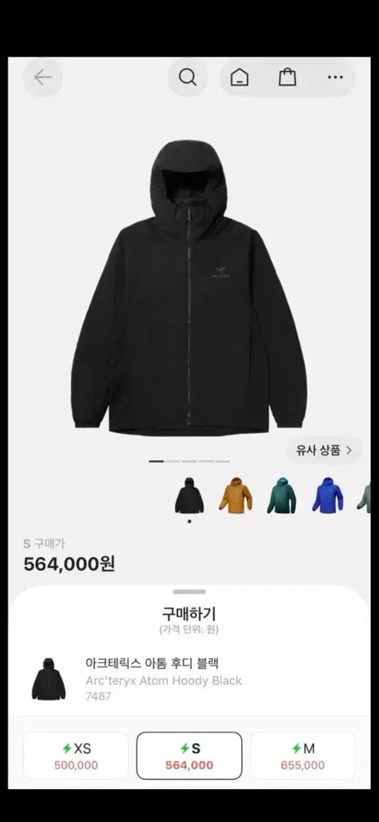 ARC'TERYX アークテリクス Atom（アトム）フーディ ブラック