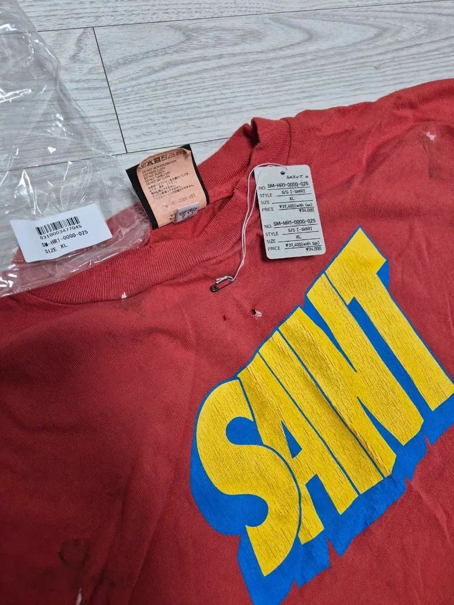 SAINT MICHAEL(セント マイケル) レッド 半袖 XL