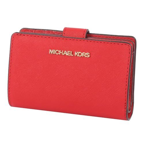 [マイケルコース] MICHAEL KORS 財布(二つ折り財布) 35F7GTVF2L ブライトレッド ジェット セット トラベル ミディアム レザー ビルフォールド ジップ コインウォレット レディース [アウトレット品] [ブランド] ca26db47