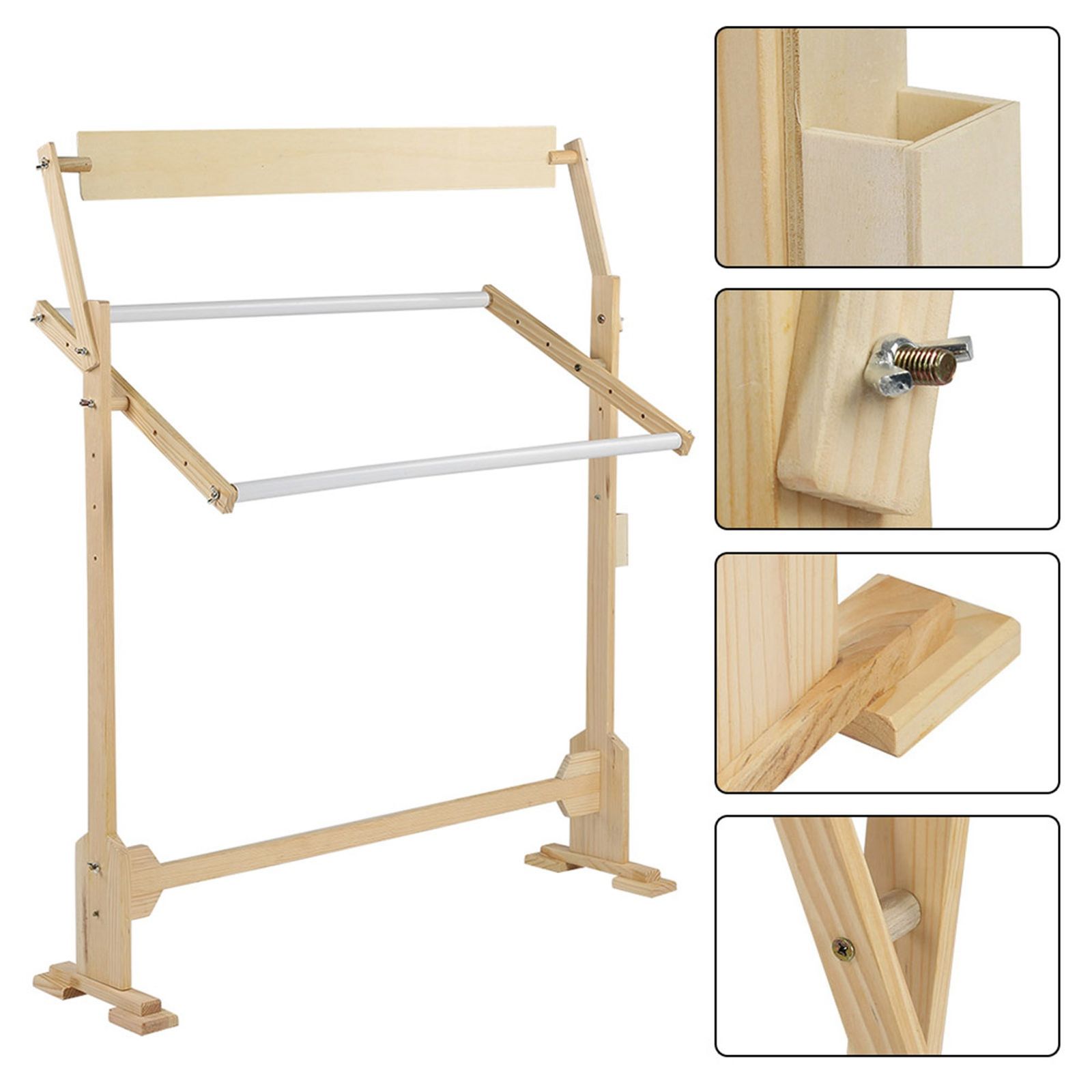調整可能な刺繍スタンド 大型刺繍台 木製フレーム クロスステッチ用