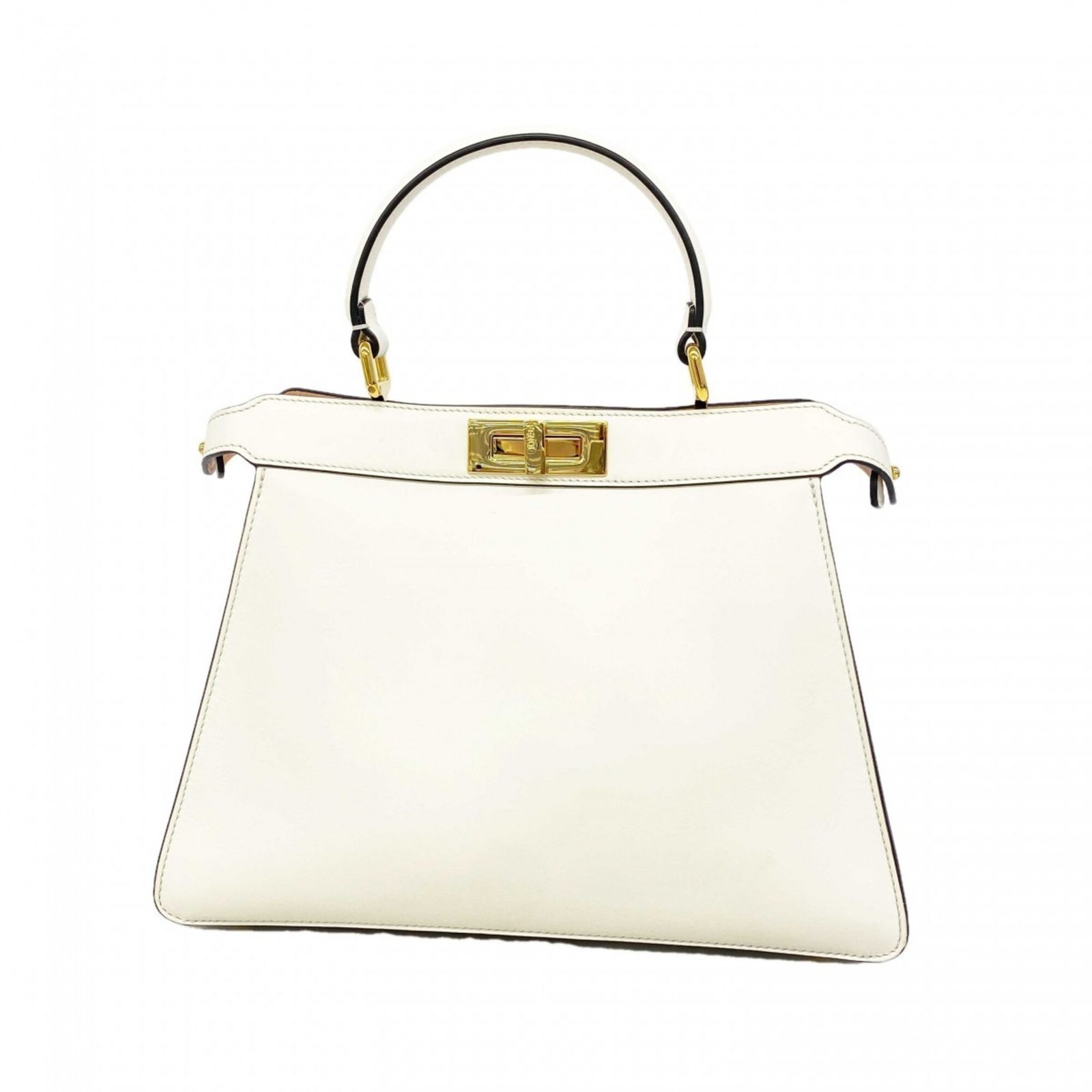 フェンディ(Fendi) フェンディ ハンドバッグ ピーカブー アイシーユー レザー ホワイト レディース P3164206