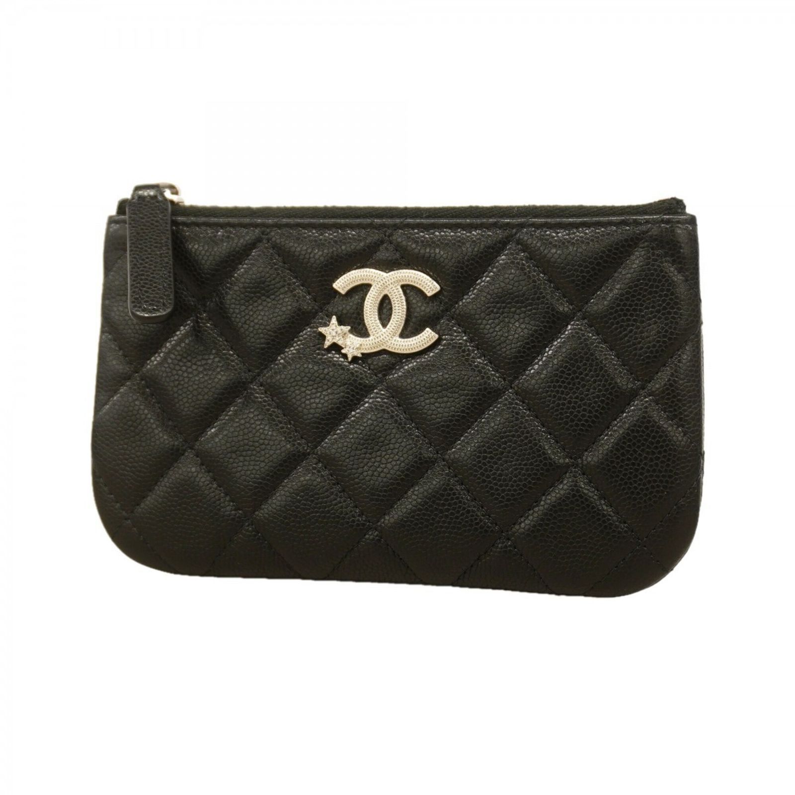 シャネル(Chanel) シャネル 財布・コインケース マトラッセ キャビアスキン ブラック レディース P3163935