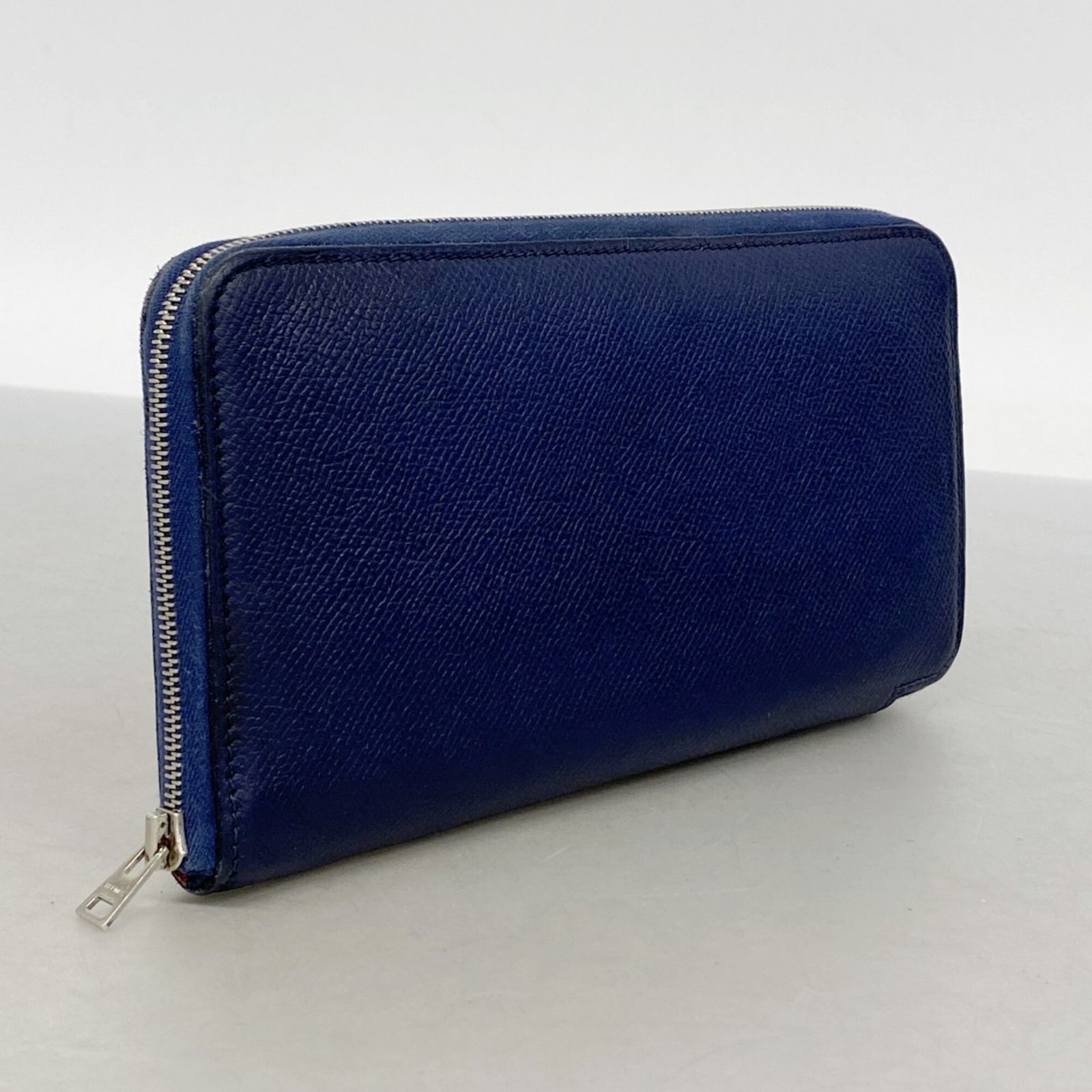 エルメス(Hermes) エルメス 長財布 アザップロングシルクイン ヴォーエプソン ブルーネイビー T刻印レディース P3183406