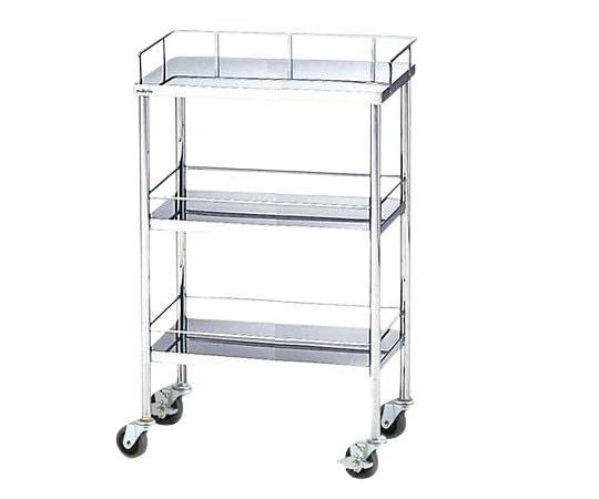 【新品・2営業日で発送】アズワン 回診車(静音タイプ) 600×400×850mm HM-600-S 1個