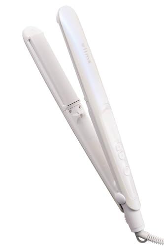 テスコム (TESCOM) ヘアアイロン コテ マイナスイオン 26mm 【 モイストキープモード搭載 】 海外対応 自動OFF 開閉ロック ラク抜きプラグ シェルホワイト TS550B-Wpms