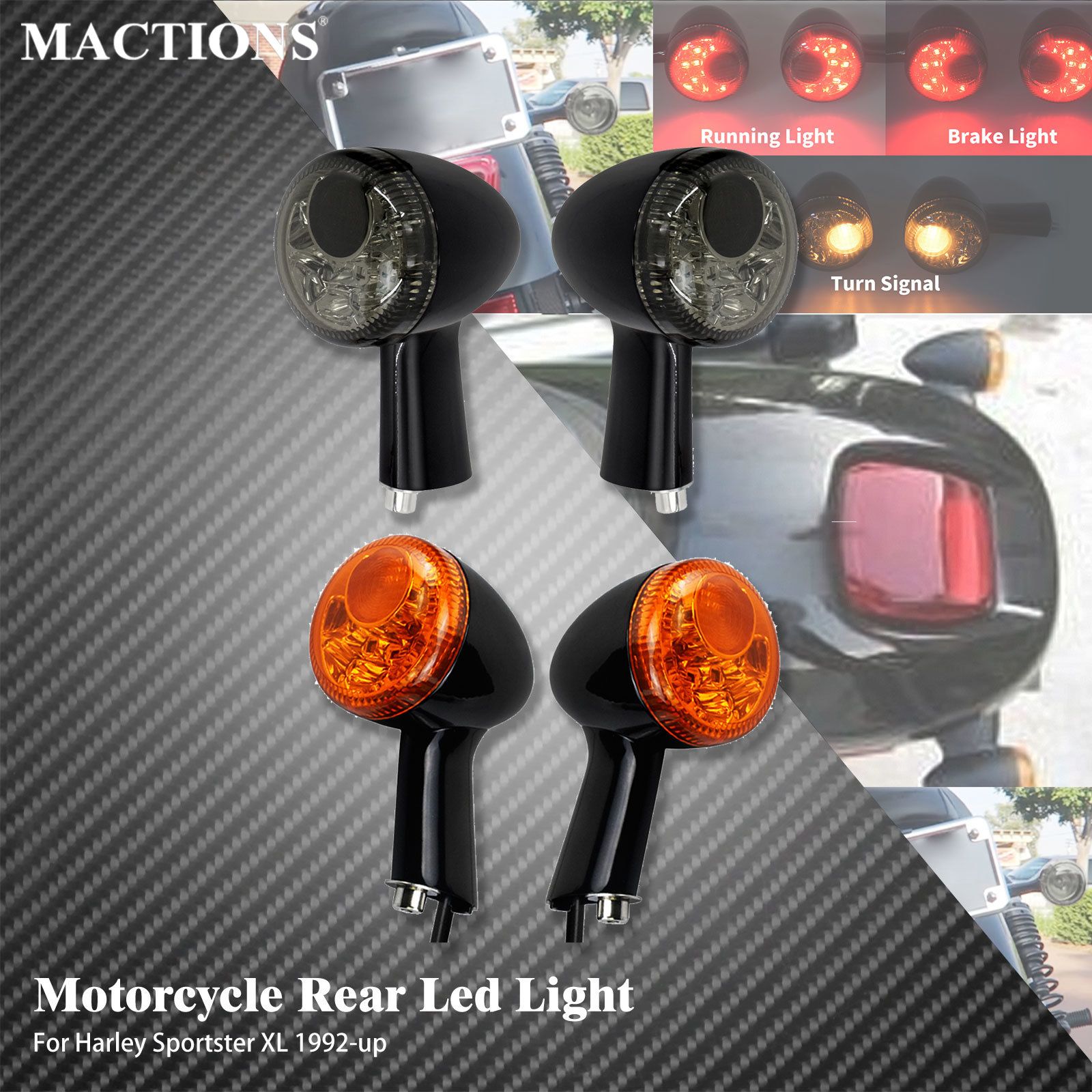 ハーレースポーツスター XL883/XL1200 用 LED リアインジケーターライト