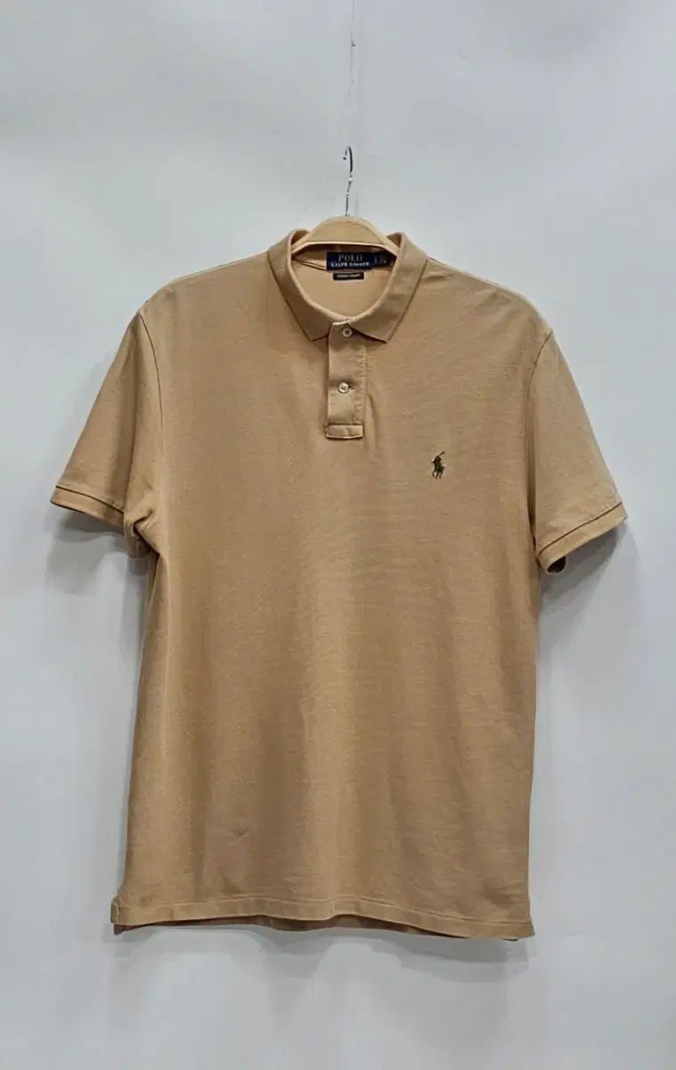 POLO 22SS ポロラルフローレン MESSI ポロ 半袖 Tシャツ / Lサイズ ベージュ ブラウン