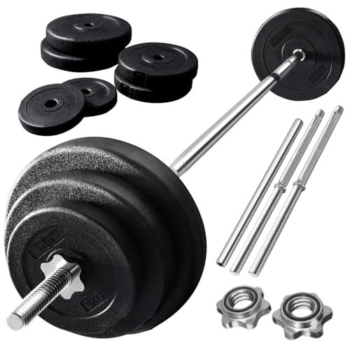 【アワード受賞・人気ブランド】LESIR レザイア バーベル セット 60kg 40kg 分割式シャフト 自宅でジム級トレーニング シャフト直径28mm／81cmグリップライン ローレット加工 初心者セット 筋トレ プレート 宅トレ ホームジ 12799db6