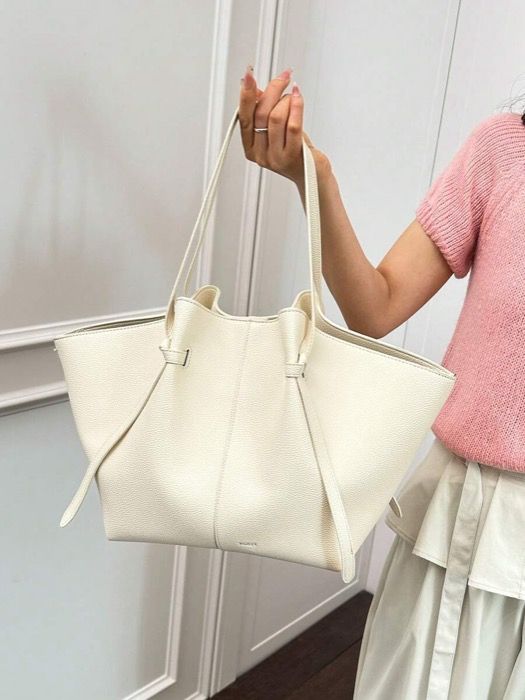 バッグ レディース トートバッグ ファッショナブルな大容量台形デザインロック付き レディースショルダーバッグ、PUレザーハンドバッグ、アームバッグ