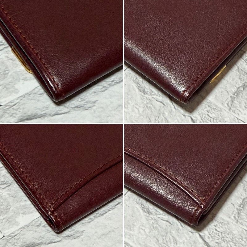 Cartier カルティエ コインケース ボルドー レザー マストライン 小銭