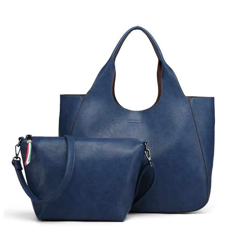 【グッシオ】トートバッグ ショルダー セット レディース バッグ a4 PU レザー 軽量 大人 かわいい (紺) 7,692円