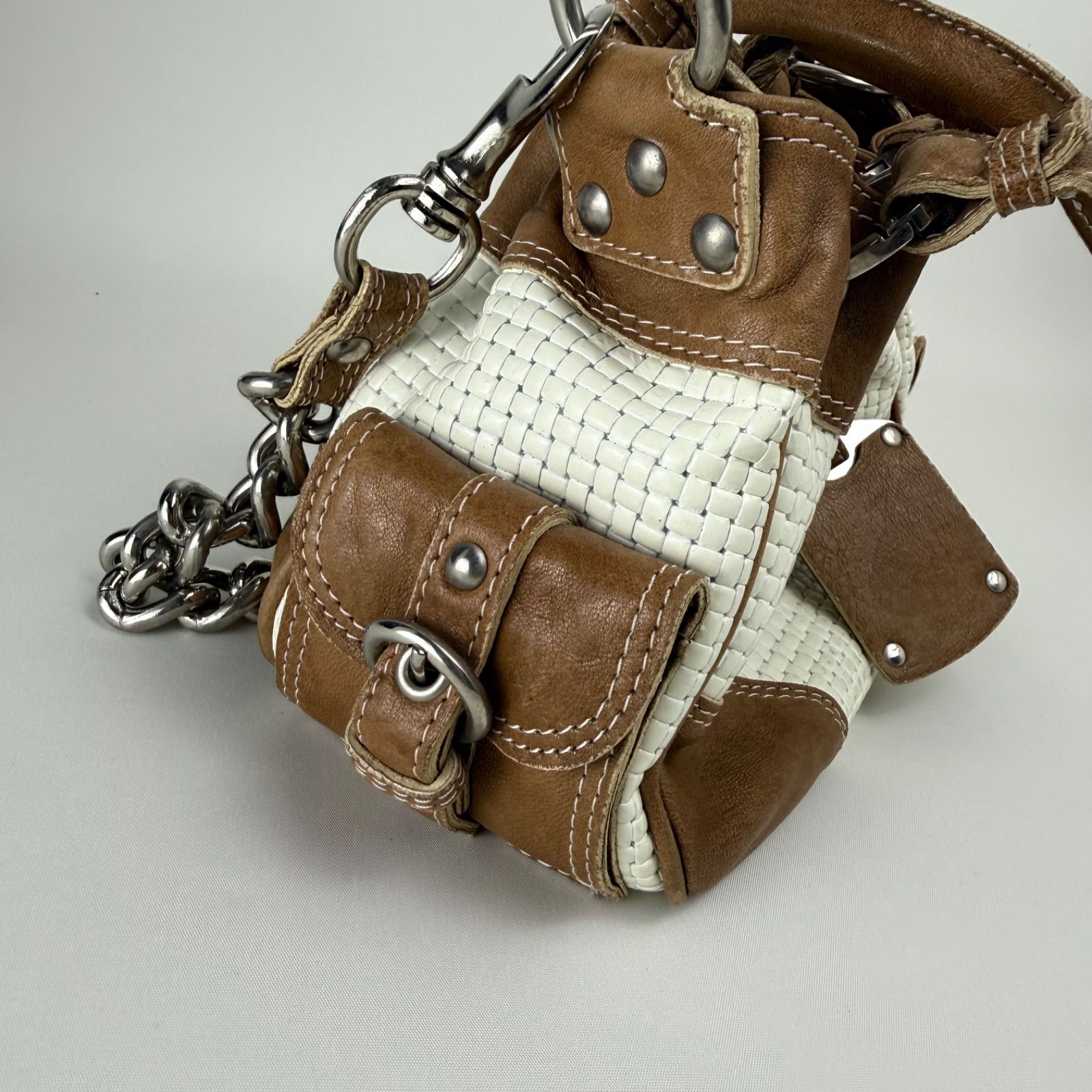 Via Repubblica y2k italy archive Leather chain shoulder bag ヴィア