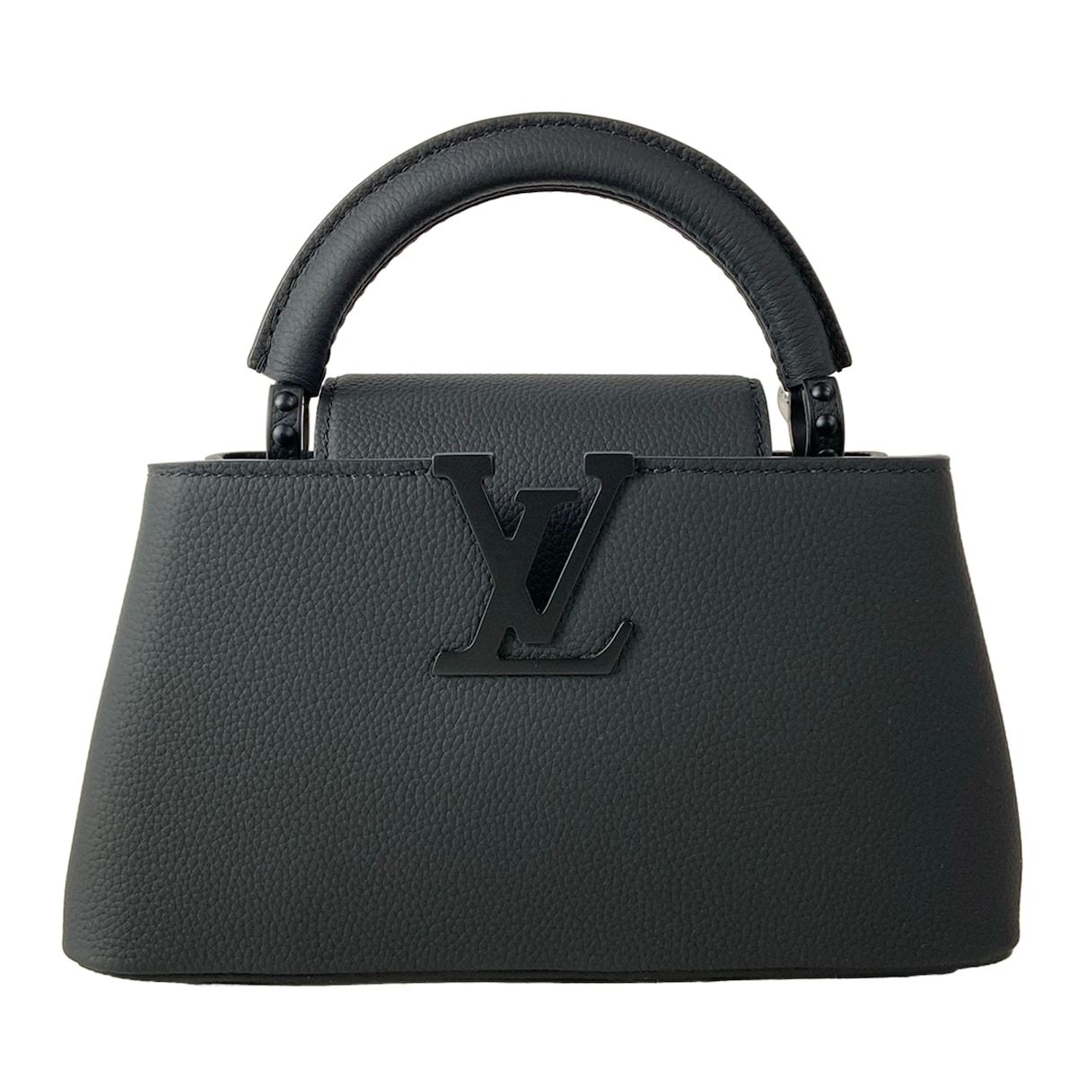 LOUIS VUITTON(ルイヴィトン) ハンドバッグ カプシーヌ美品 カプシーヌEWMINI M23955 オール ブラック レザー、牛革