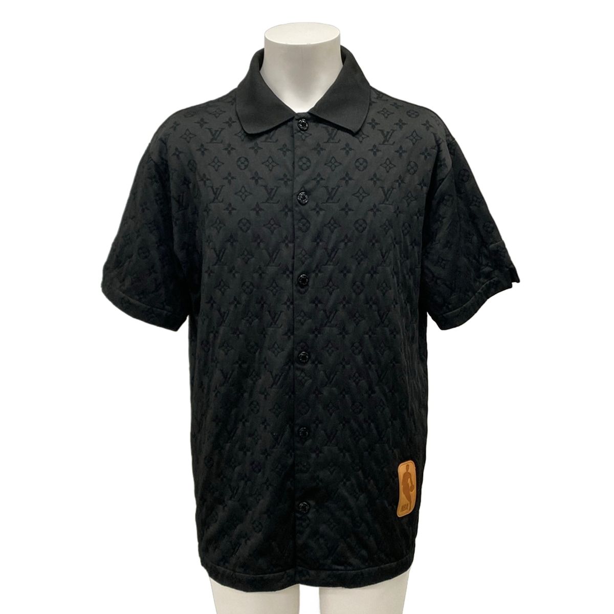 LOUIS VUITTON(ルイヴィトン) 半袖シャツ サイズM メンズ - RM212MDM1HLY13W 黒 モノグラム柄 コットン
