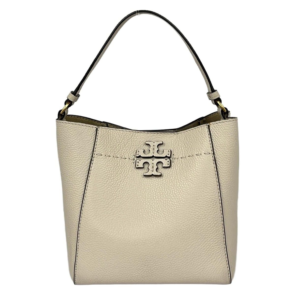 TORY BURCH(トリーバーチ) ハンドバッグ マックグロー スモール バケットバッグ ベージュ レザー