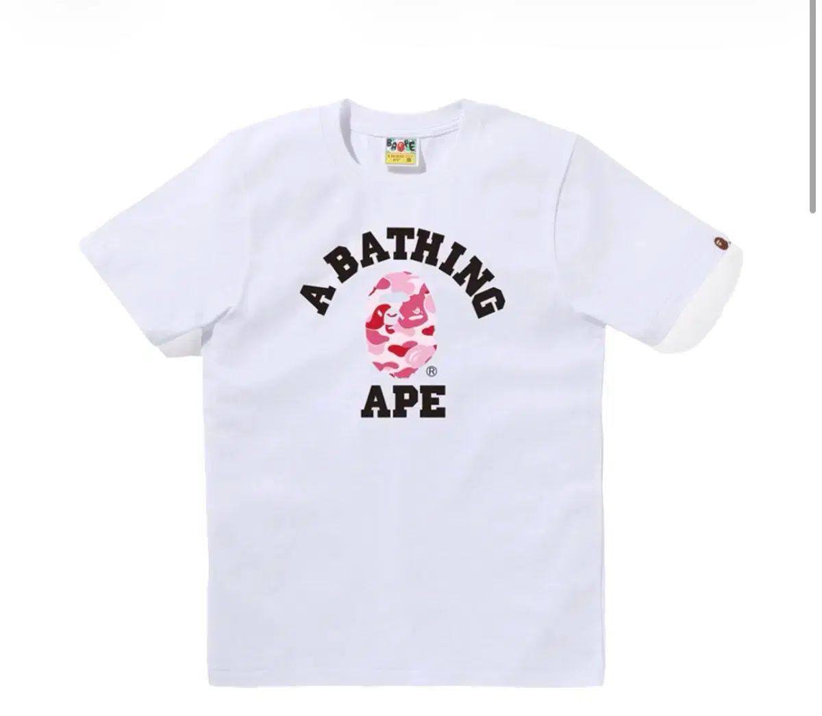 A BATHING APE ABC カモ Tシャツ 白 ピンク 17,986円