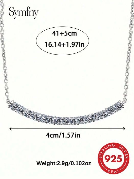 ジュエリー レディース ネックレス ペンダントネックレス シルバー 優雅なミニマリストスマイルペンダントネックレス 1個、ホリデーギフトに最適