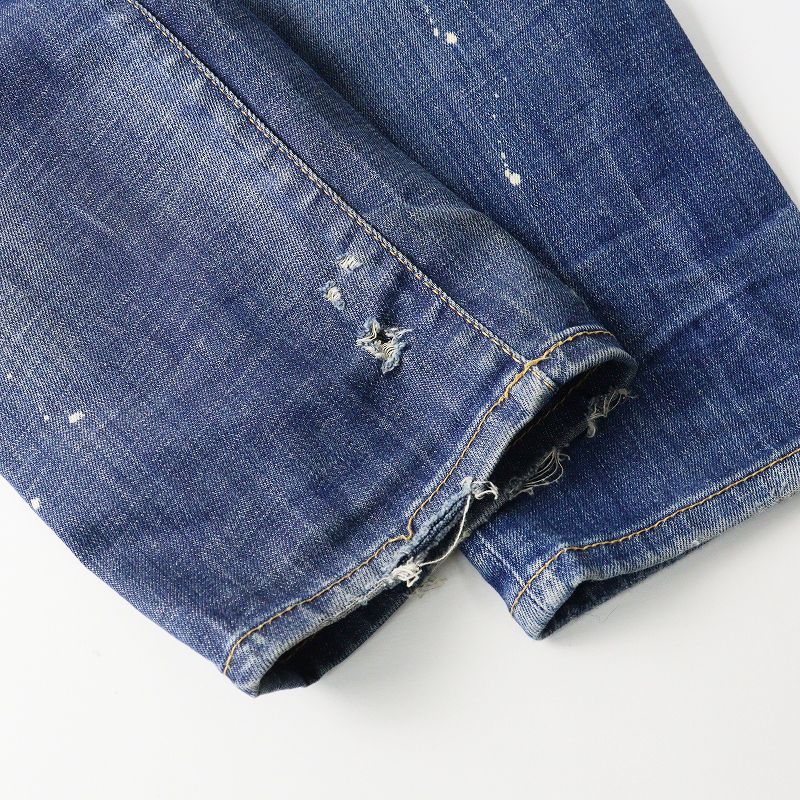 イアリア製 JPタグ ディースクエアード DSQUARED2 Slim Jean ダメージ