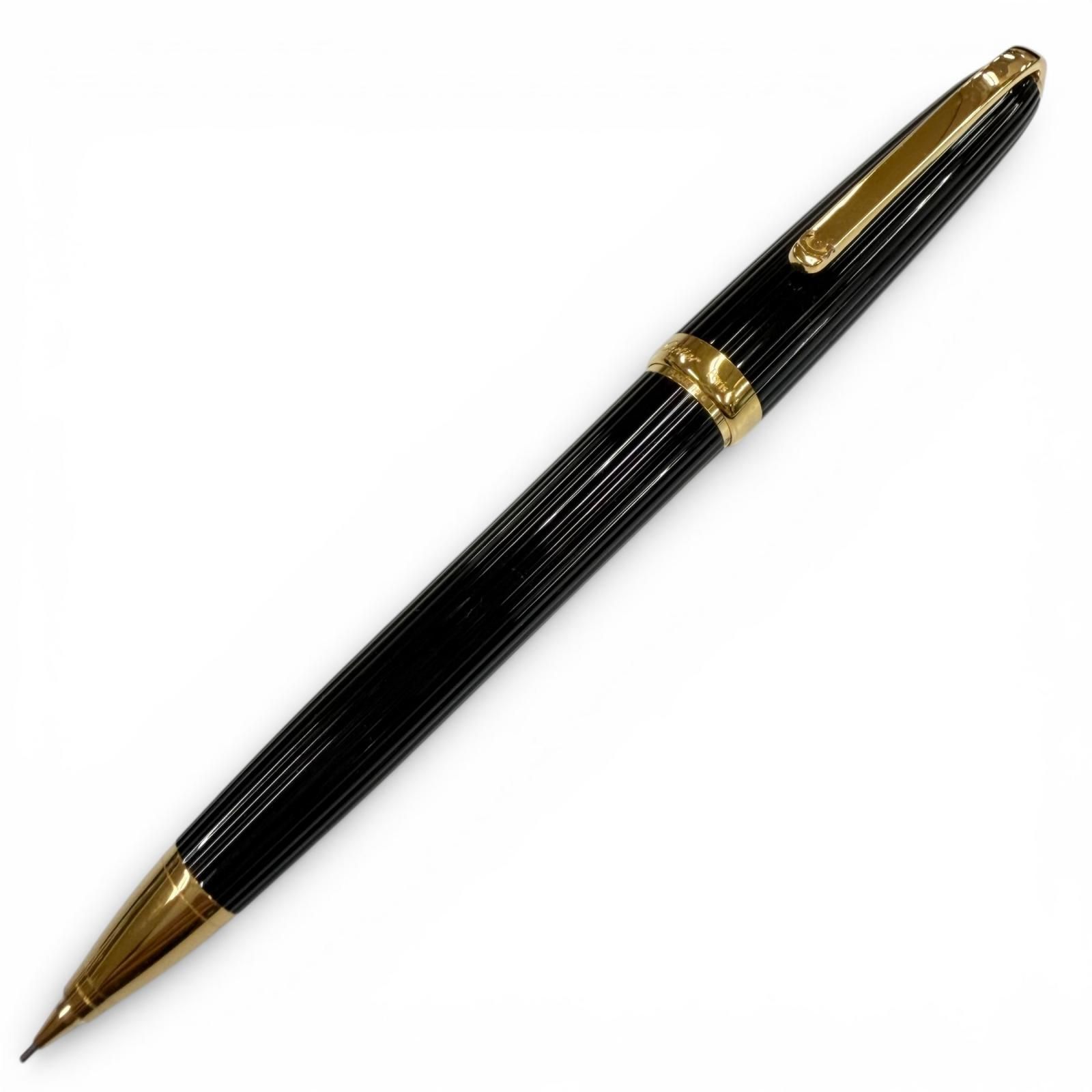 Cartier シャープペンシル 良品▽Cartier カルティエ ルイ カルティエ ストライプ ツイスト式