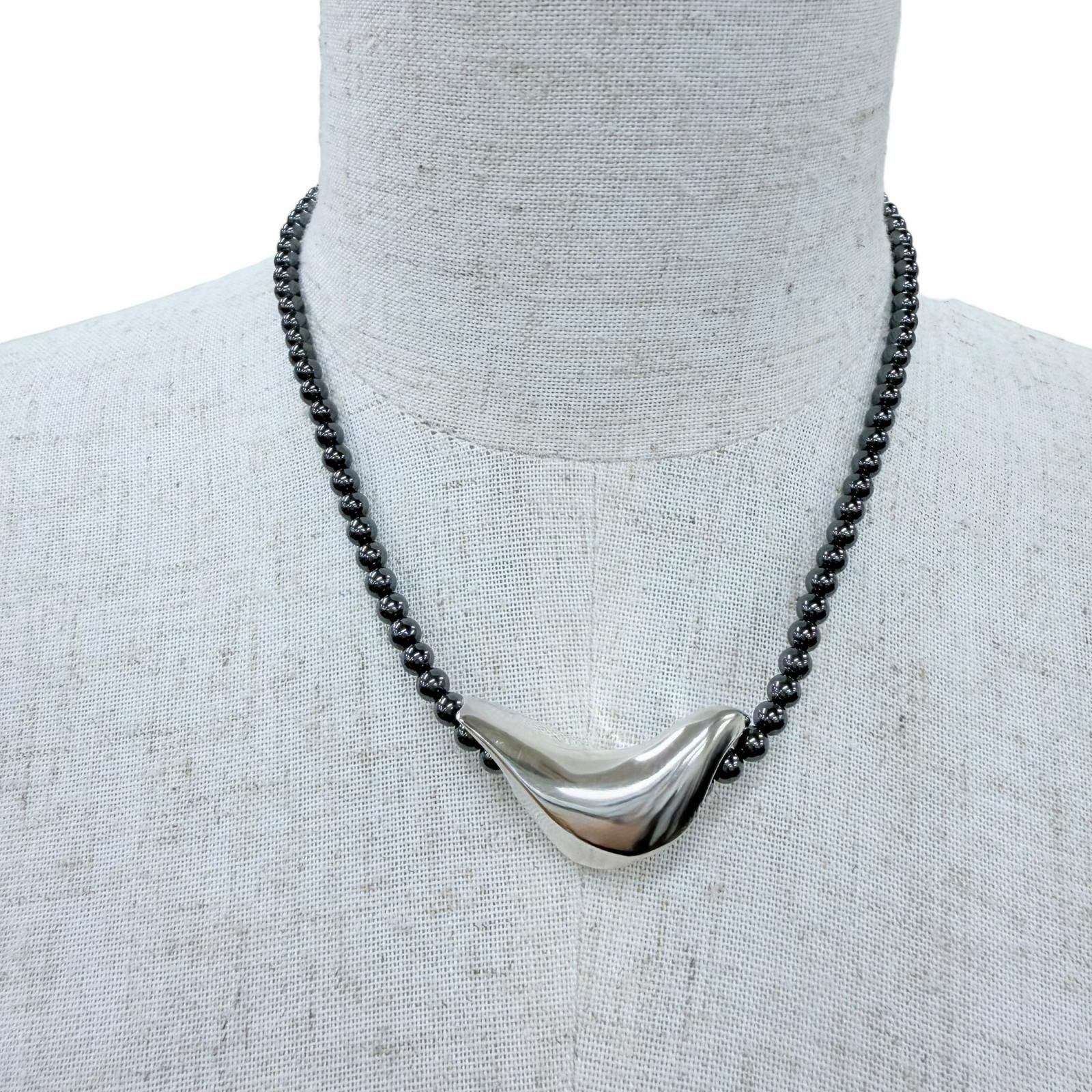 美品☆Georg Jensen ジョージジェンセン 925 ヘマタイト バード