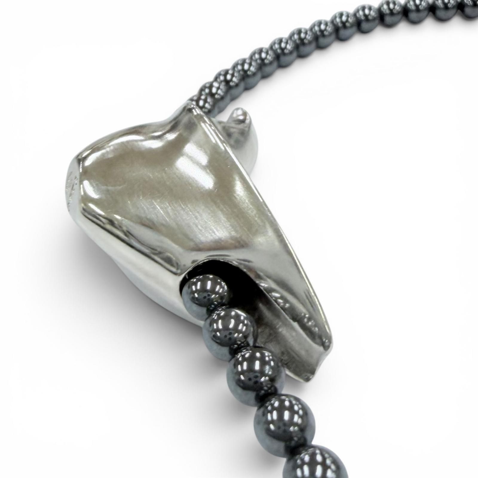 美品☆Georg Jensen ジョージジェンセン 925 ヘマタイト バード