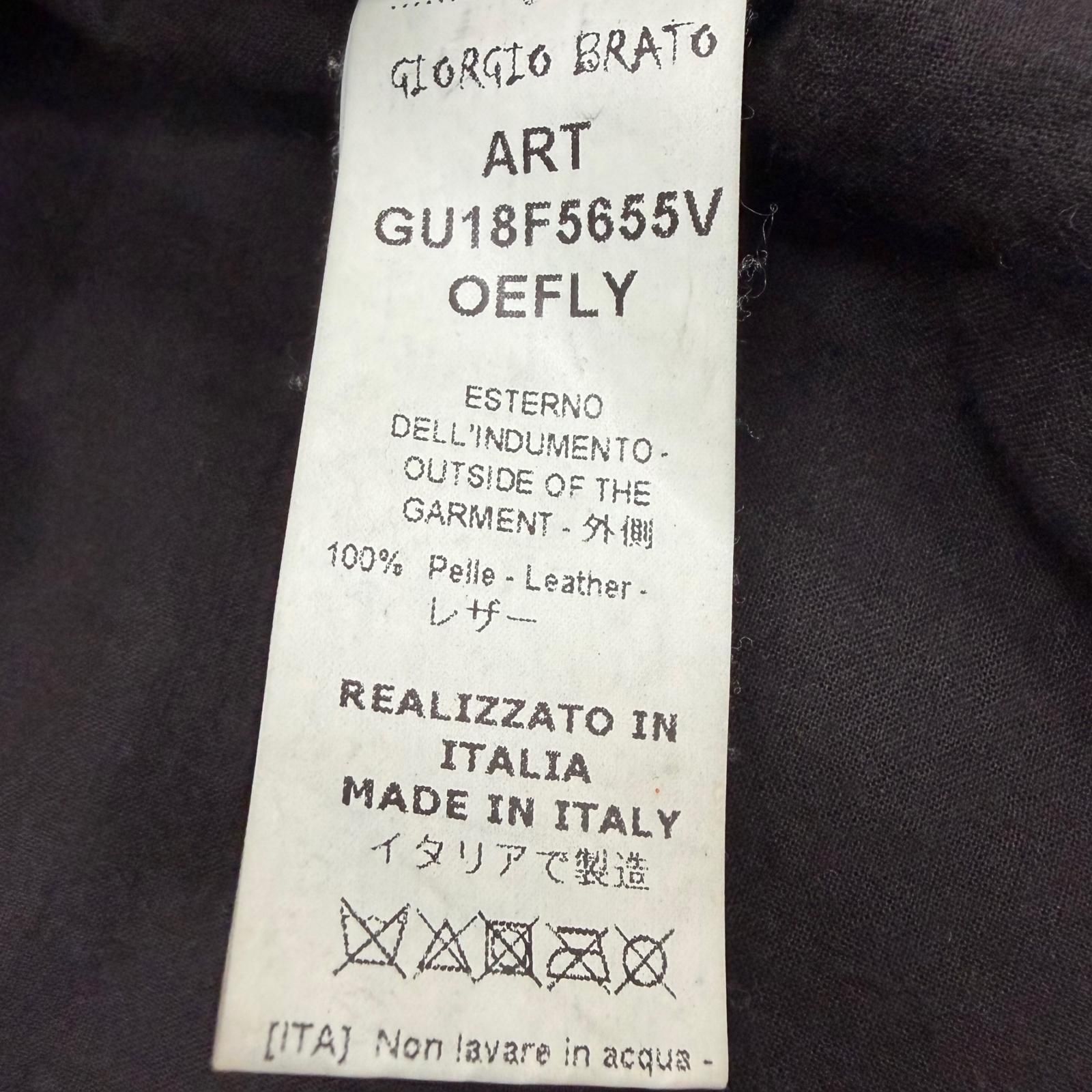 美品▽GIORGIO BRATO ジョルジオブラット GU18F5655V 羊革 ラムレザー