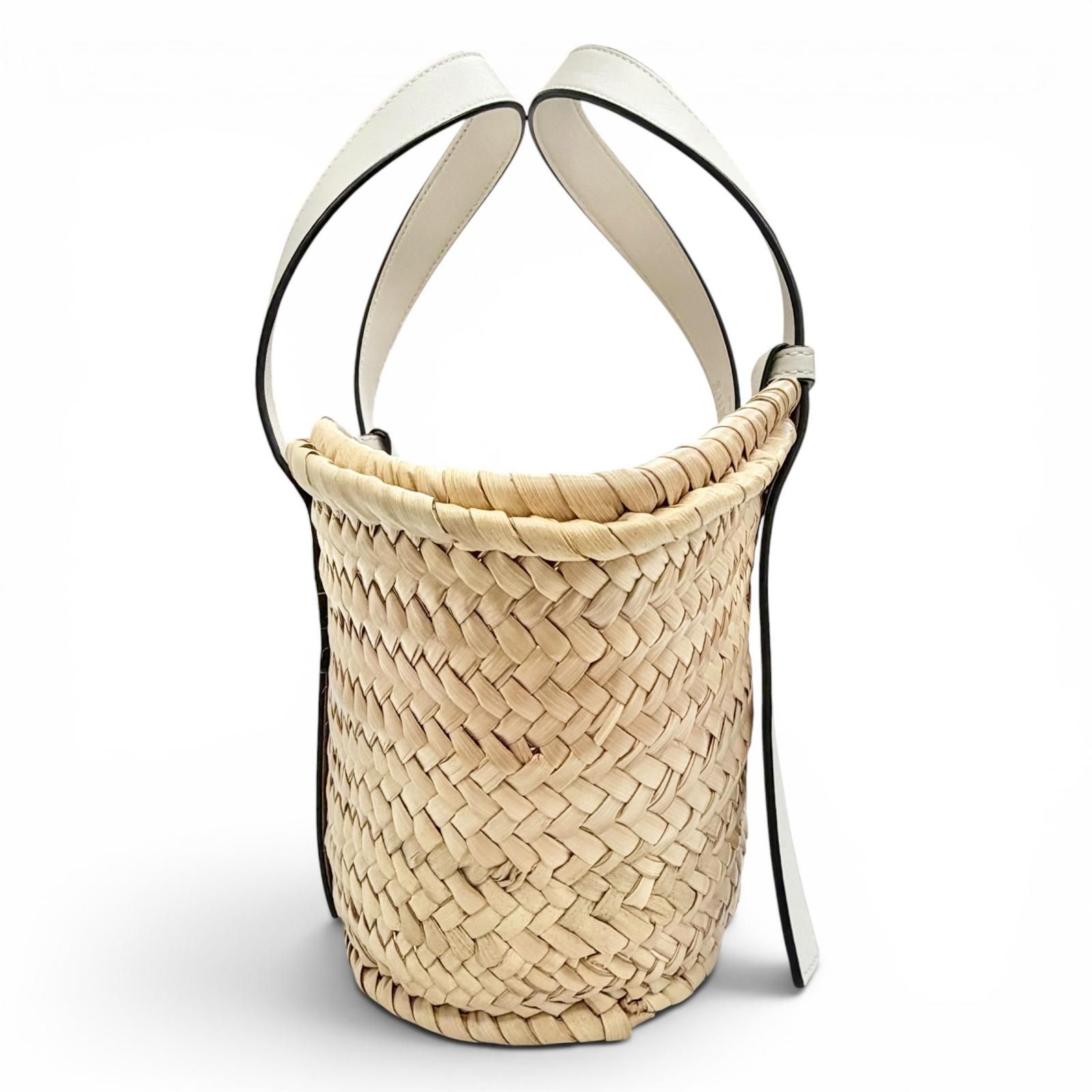 極美品△LOEWE ロエベ A223S93X04 バスケットバッグ スモール パーム