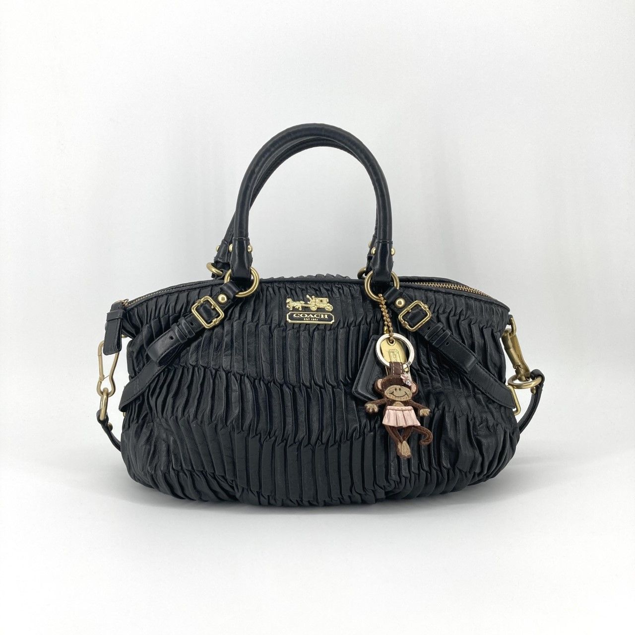 COACH(コーチ) マディソン ギャザード レザー ソフィア サッチェル 15942 ショルダーバッグ