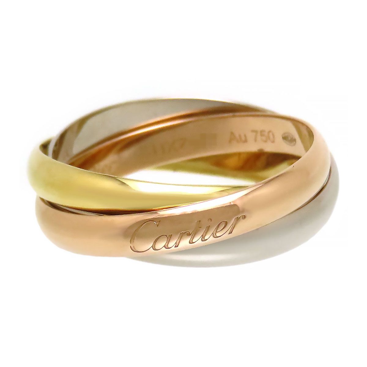 Cartier トリニティリング 52 Au750 カルティエ トリニティ リング SM #51 B4086149 Au750 (K18YG K18WG