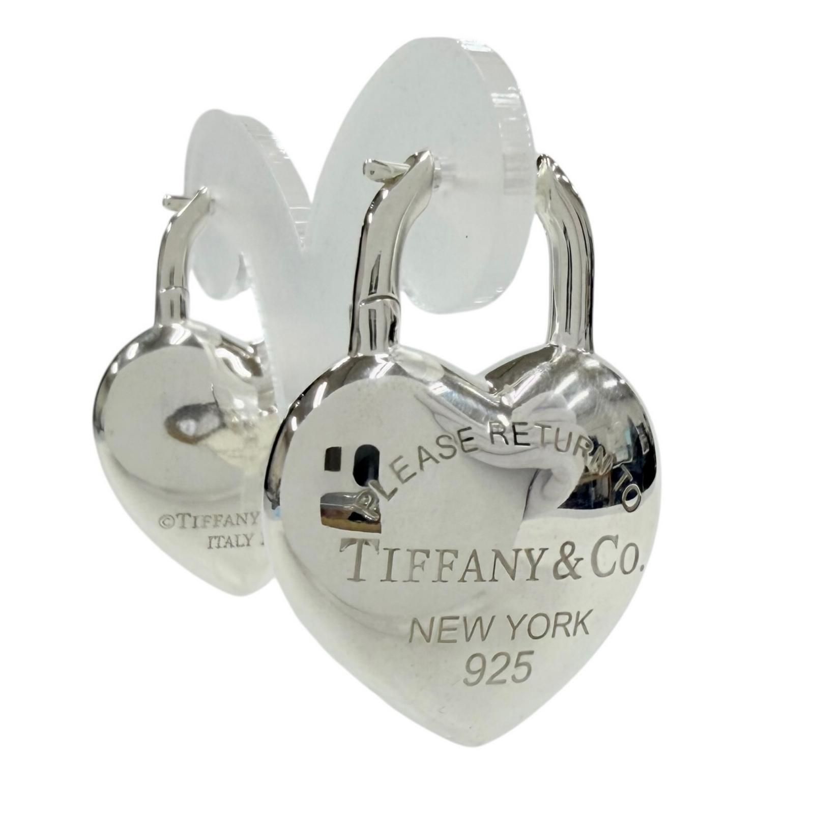 美品☆TIFFANY&Co. ティファニー リターントゥティファニー フルハートピアス AG925 シルバー イタリア製 重量21.2g レディース 66,000円