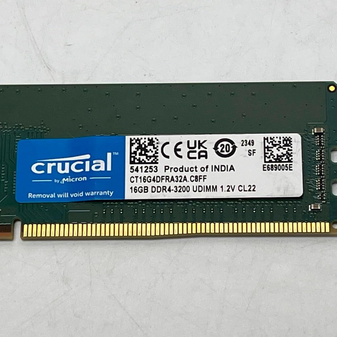 Crucial デスクトップ用増設メモリ 16GB(16GBx1枚) DDR4 3200MT/s(PC4