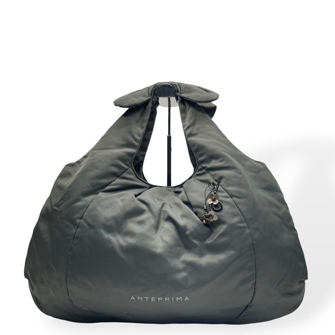 極美品 ANTEPRIMA アンテプリマ トートバッグ ナイロン グレー系 