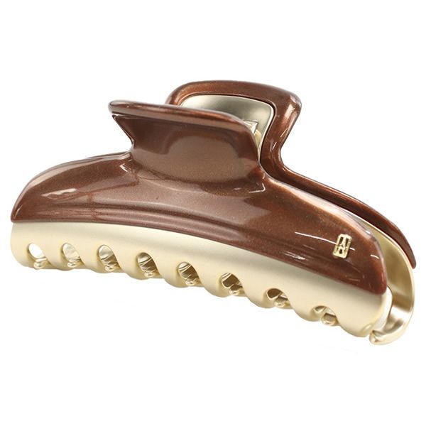 アレクサンドルドゥパリ ALEXANDRE DE PARIS ヘアクリップ ヘアアクセサリー ICCL-12832-02 X4 VENDOME Lクリップ ブラウン PAIL BRUN-OR
