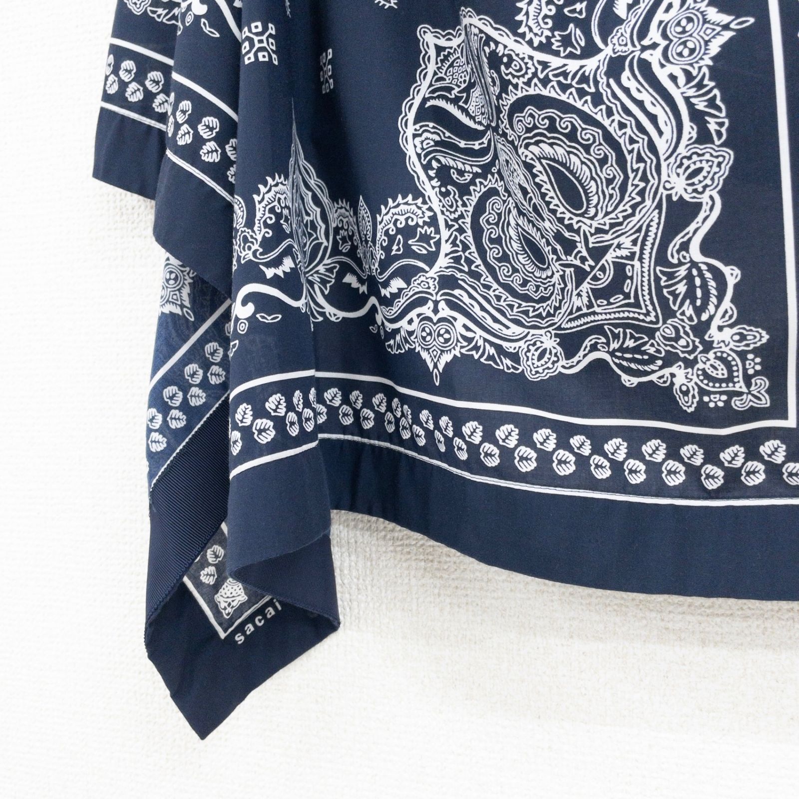 sacai サカイ スカート 変形 ラップ ペイズリー バンダナ 総柄
