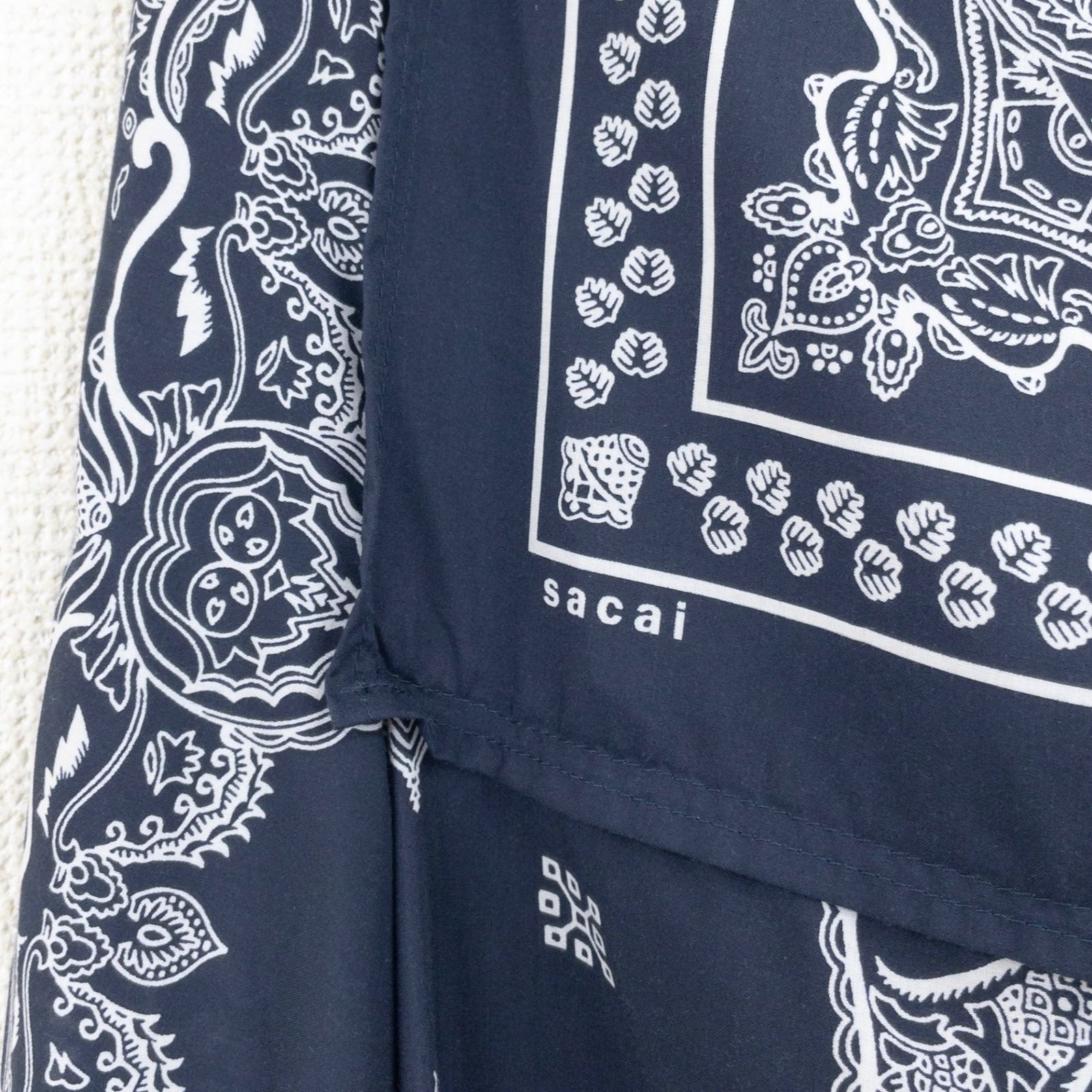 sacai サカイ スカート 変形 ラップ ペイズリー バンダナ 総柄