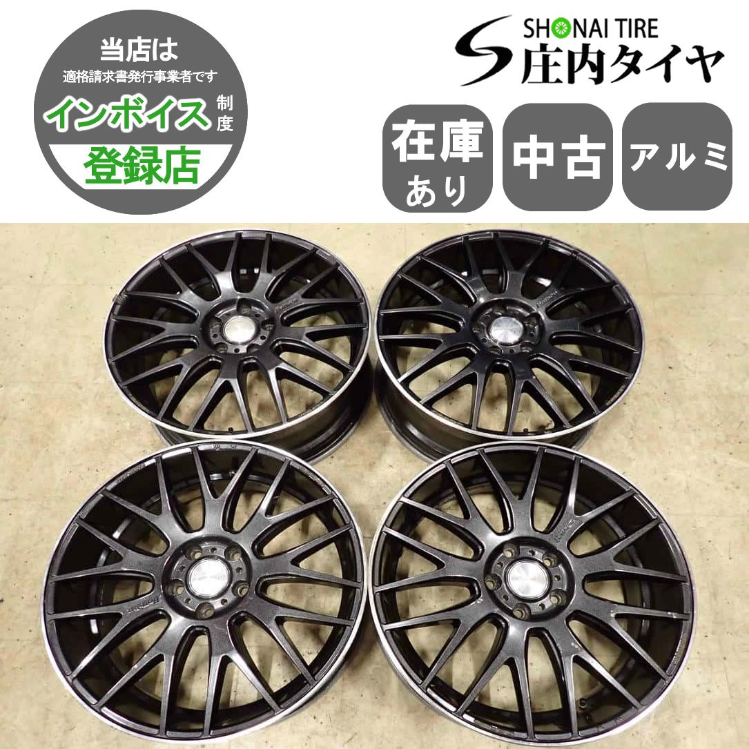 4本SET 会社宛 送料無料 19×7.5J BALKEN ヴァルケン Bb.09X アルミ 5穴 PCD 114.3mm +55 ハブ径 73mm オデッセイ ヴェゼル 特価 NO,I6157