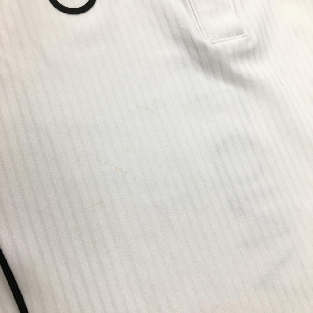 美品】マークアンドロナ ノースリーブポロワンピース 白×黒 T-LINE