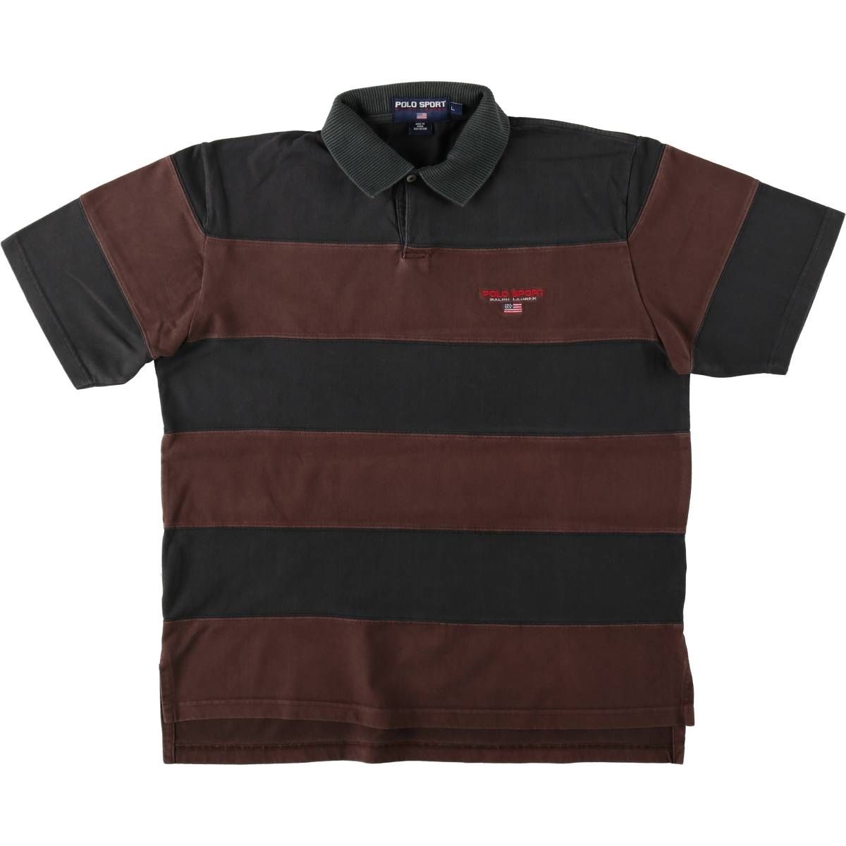 古着 ラルフローレン Ralph Lauren POLO SPORT ポロスポーツ 半袖 ボーダー ポロシャツ メンズL相当/eaa657905