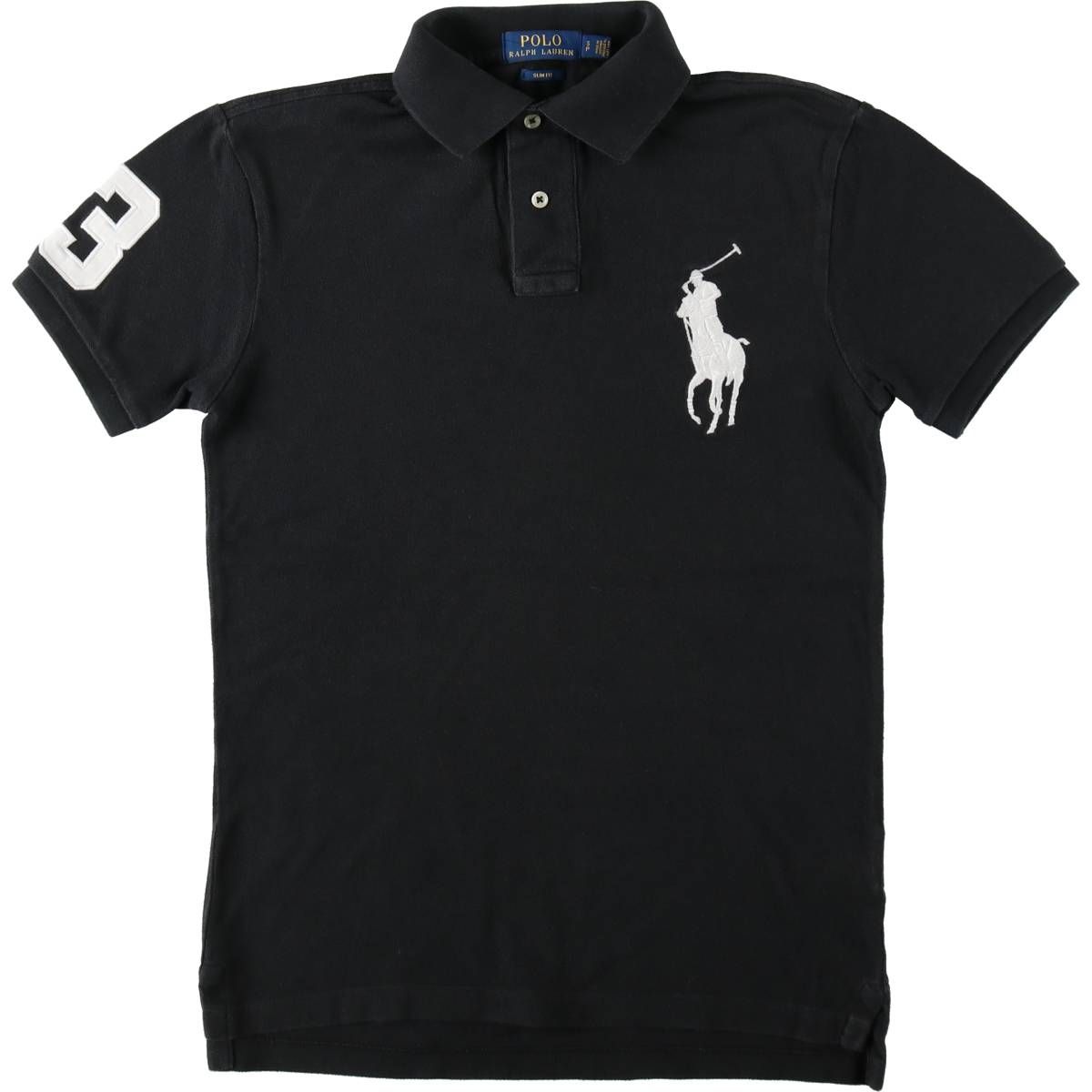 古着 ラルフローレン Ralph Lauren POLO RALPH LAUREN SLIM FIT ビッグポニー 半袖 ポロシャツ メンズS相当 ナンバリング/eaa657907
