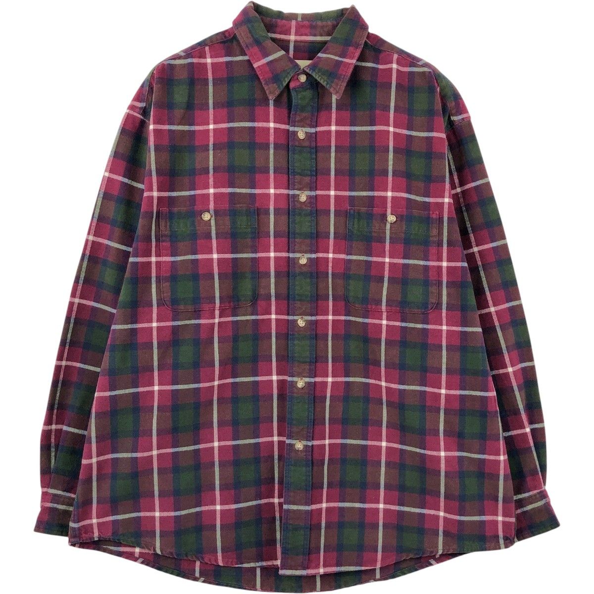 古着 エディーバウアー Eddie Bauer 長袖 フランネルチェックシャツ メンズL相当/eaa650502