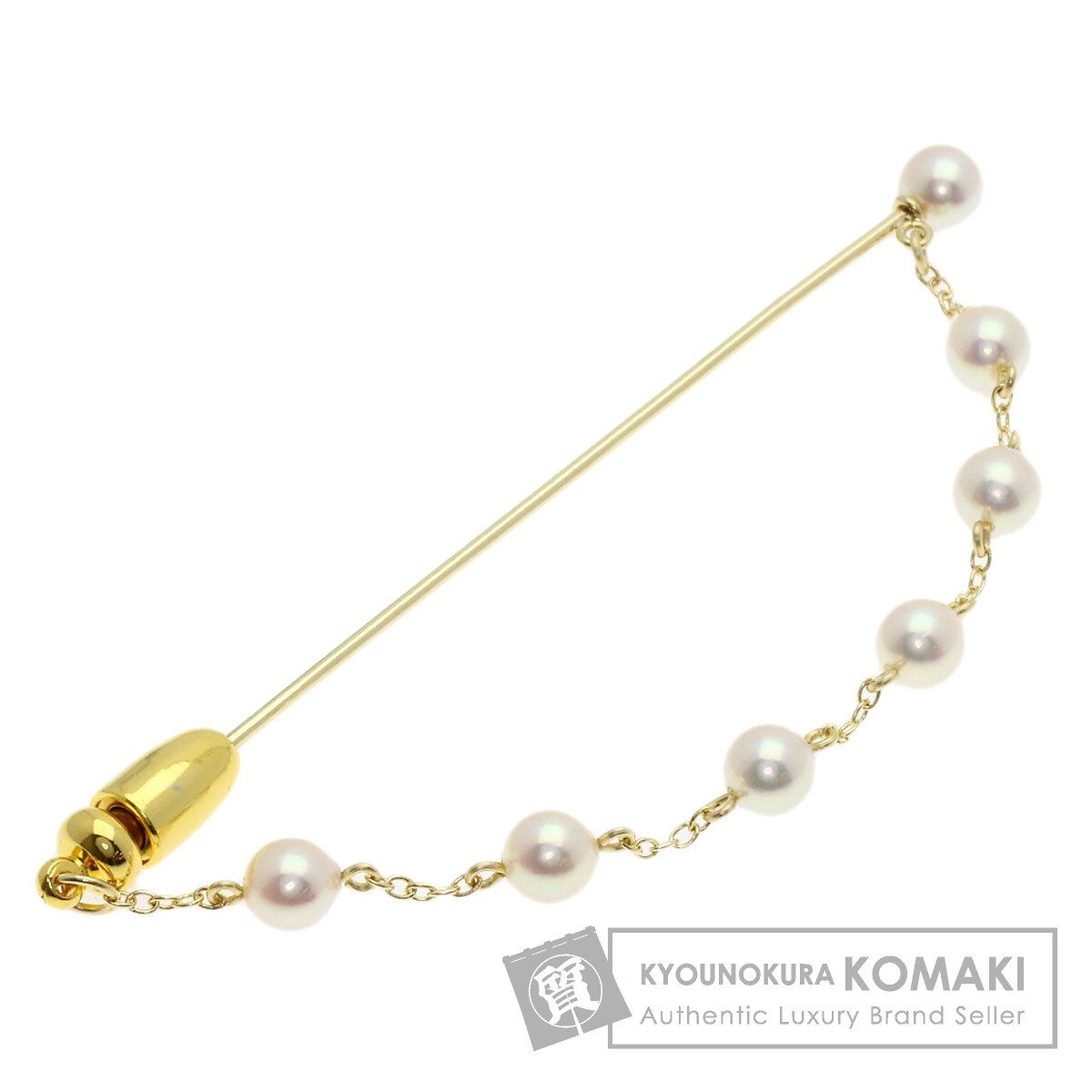 MIKIMOTO ミキモト パール 真珠 ブローチ K14YG レディース [中古